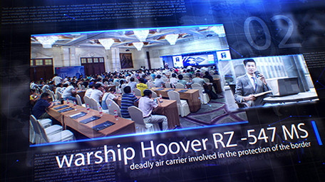 蓝色科技简洁大气图文展示AE模板