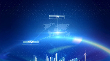 大气蓝色商务科技片头AE模板