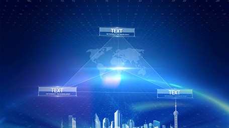 大气蓝色商务科技片头AE模板