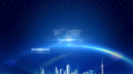 大气蓝色商务科技片头AE模板