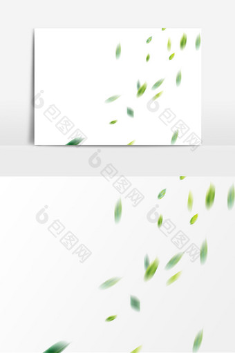 夏天树叶落叶植物装饰漂浮元素图片