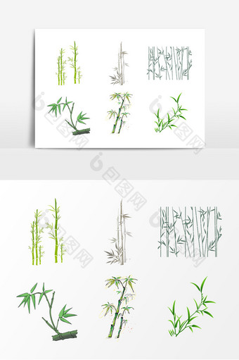 绿色植物竹子设计素材图片