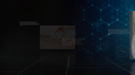 大气粒子光线医学研究生物化学图文宣传模板