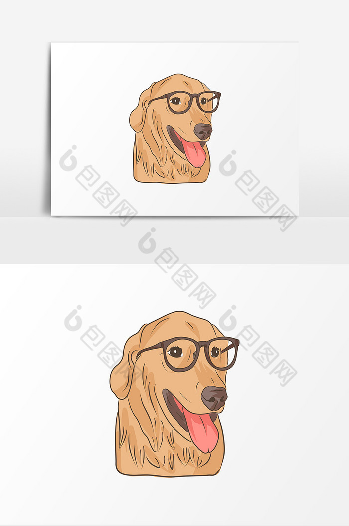 小狗戴眼镜图片图片