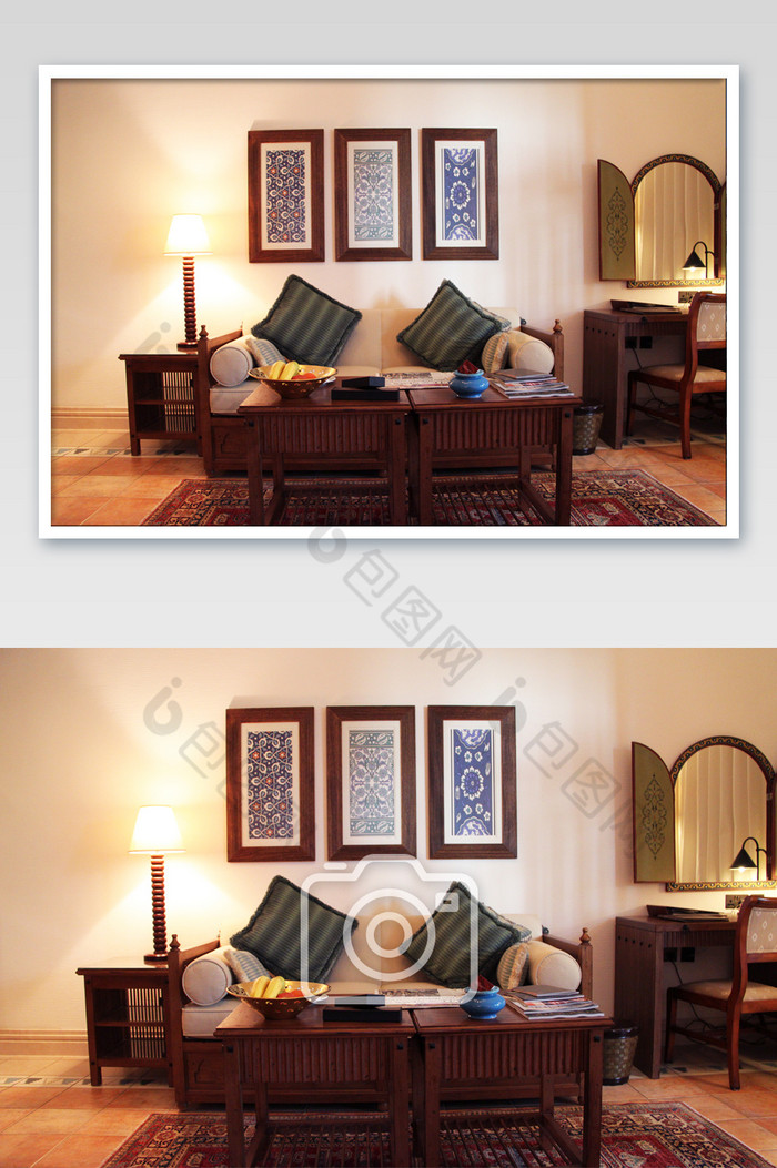 迪拜度假酒店室内异国风格沙发图片图片