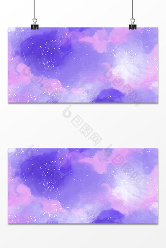 浪漫梦幻紫色水彩风格背景图片