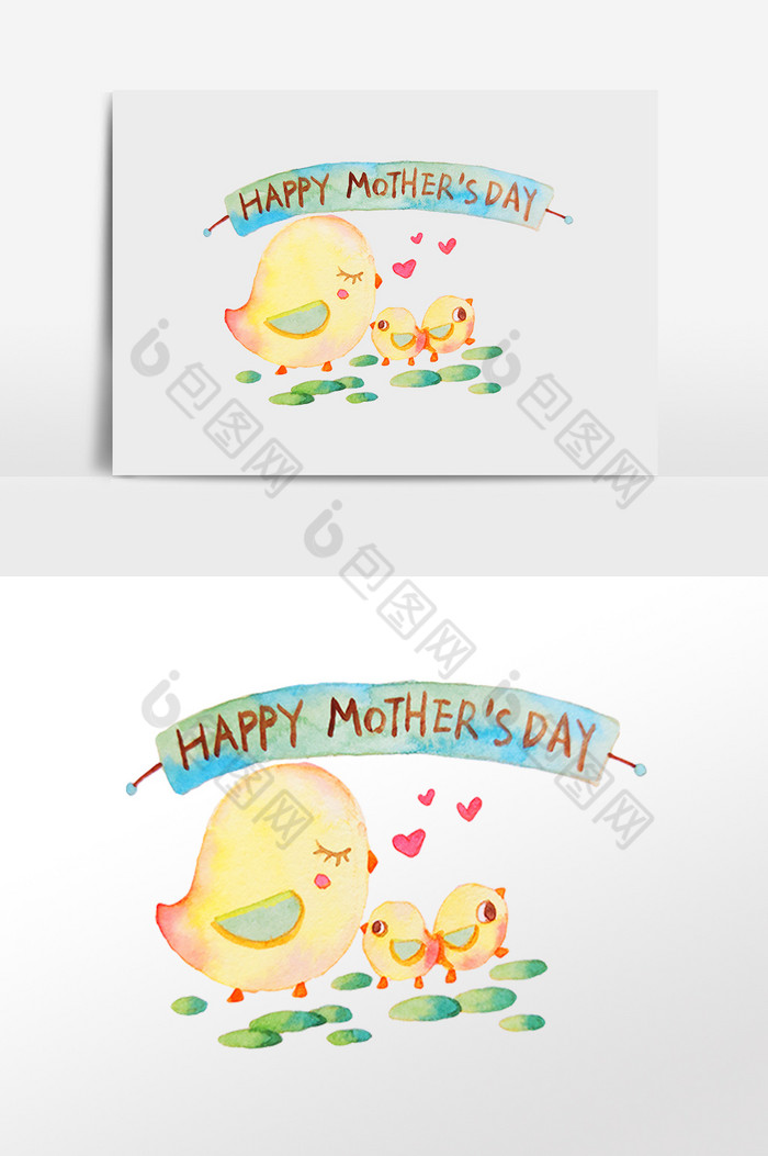 母亲节快乐横幅装饰插画图片图片