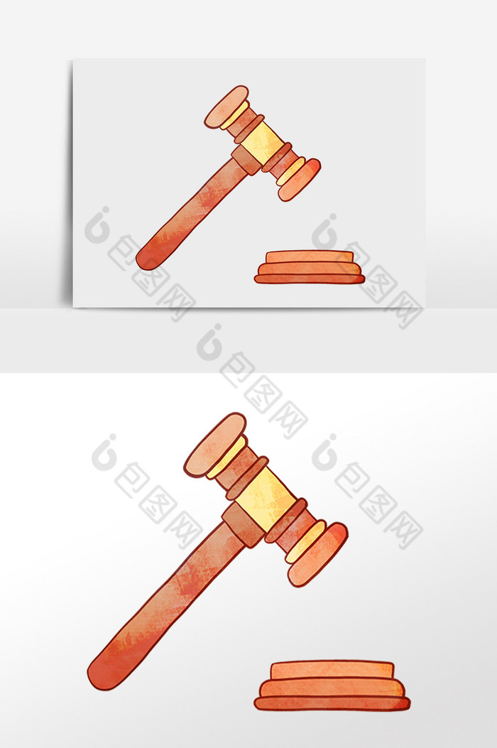 法度法庭法律木质法槌插画图片图片