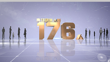 E3D大气金色企业数据展示ae模板
