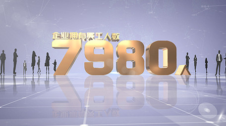 E3D大气金色企业数据展示ae模板