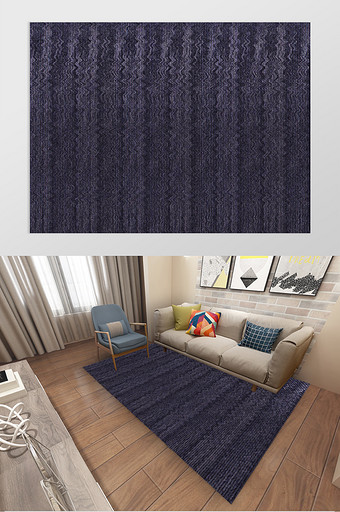 简约摩洛哥蓝色文理麻布地毯图案图片
