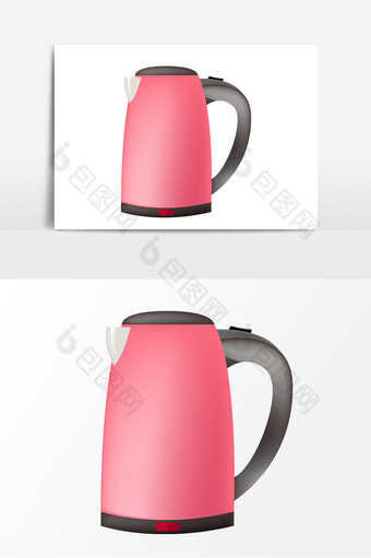 粉色电水壶矢量元素图片