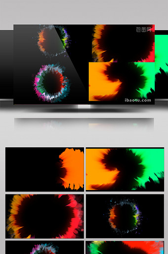 40种彩色水墨溶解扩散遮罩视频过渡转场效图片