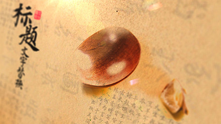 牛皮纸中国风水墨晕染图文介绍AE模板