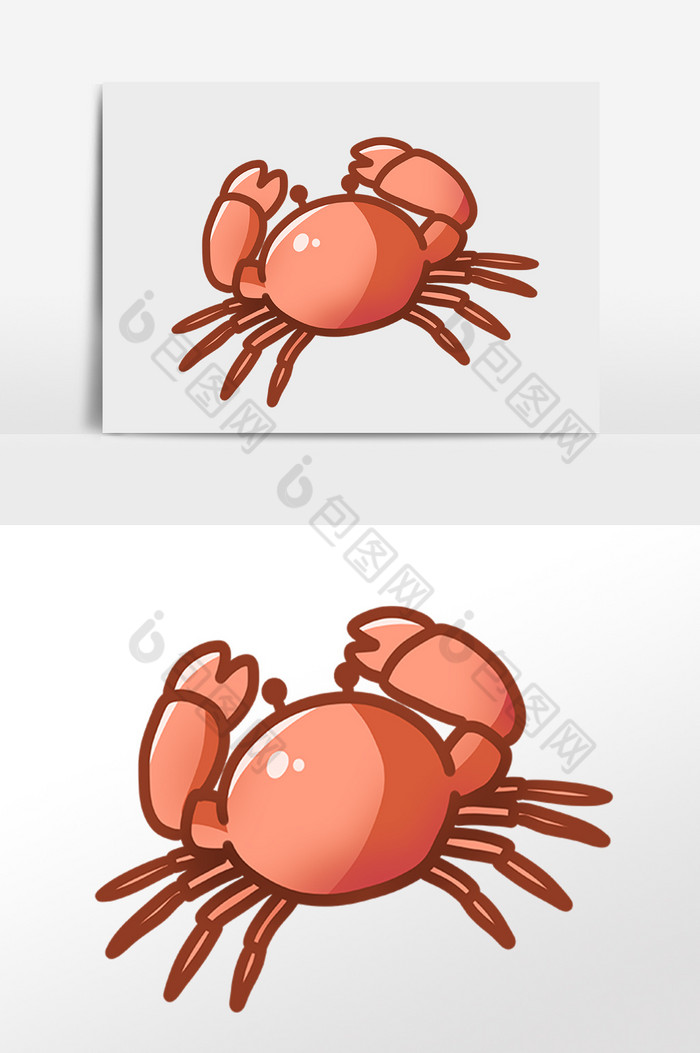海洋生物水生物海鲜螃蟹插画图片图片