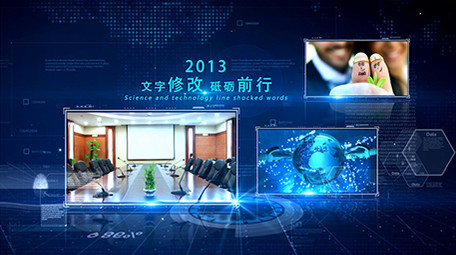 震撼科技时间线时间轴企业大事记AE模板