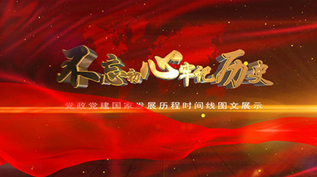 红色党政党建国家发展历程历史事件图文包装