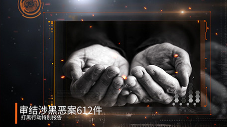 大气简约科技公安扫黑除恶工作报告AE模板