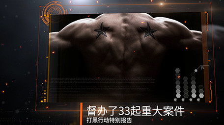 大气简约科技公安扫黑除恶工作报告AE模板