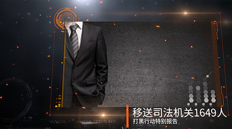 大气简约科技公安扫黑除恶工作报告AE模板