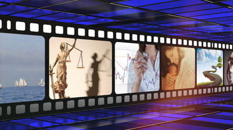 电影资料馆幻灯片胶片图文展示