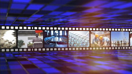电影资料馆幻灯片胶片图文展示