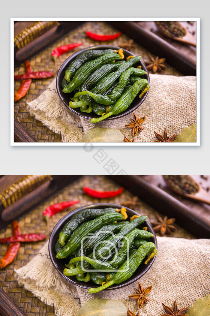 东北凉菜麻辣腌黄瓜摄影图片图片