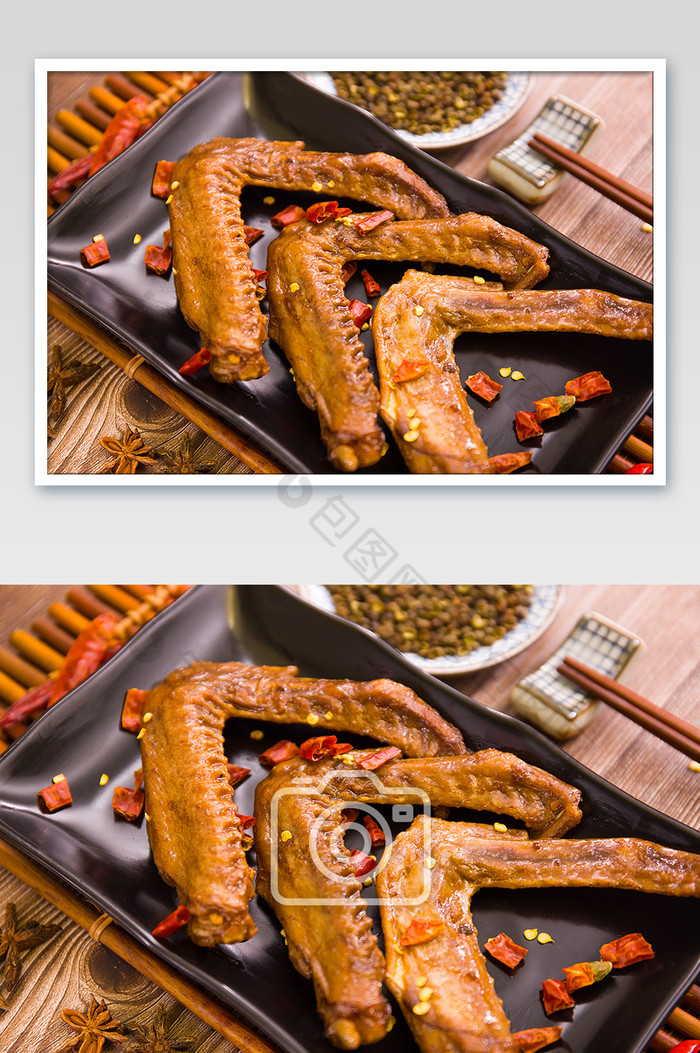 卤菜酱香鸭翅特色美食摄影图片图片