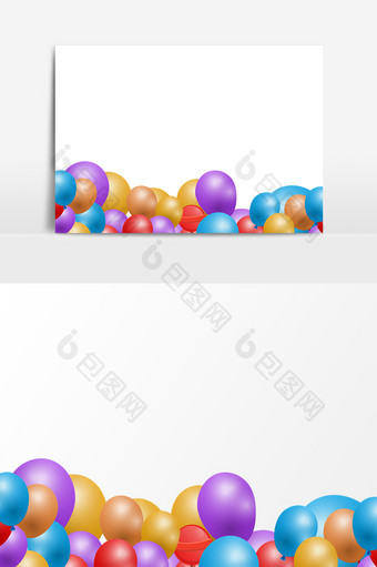 创意大气彩色气球装饰元素图片