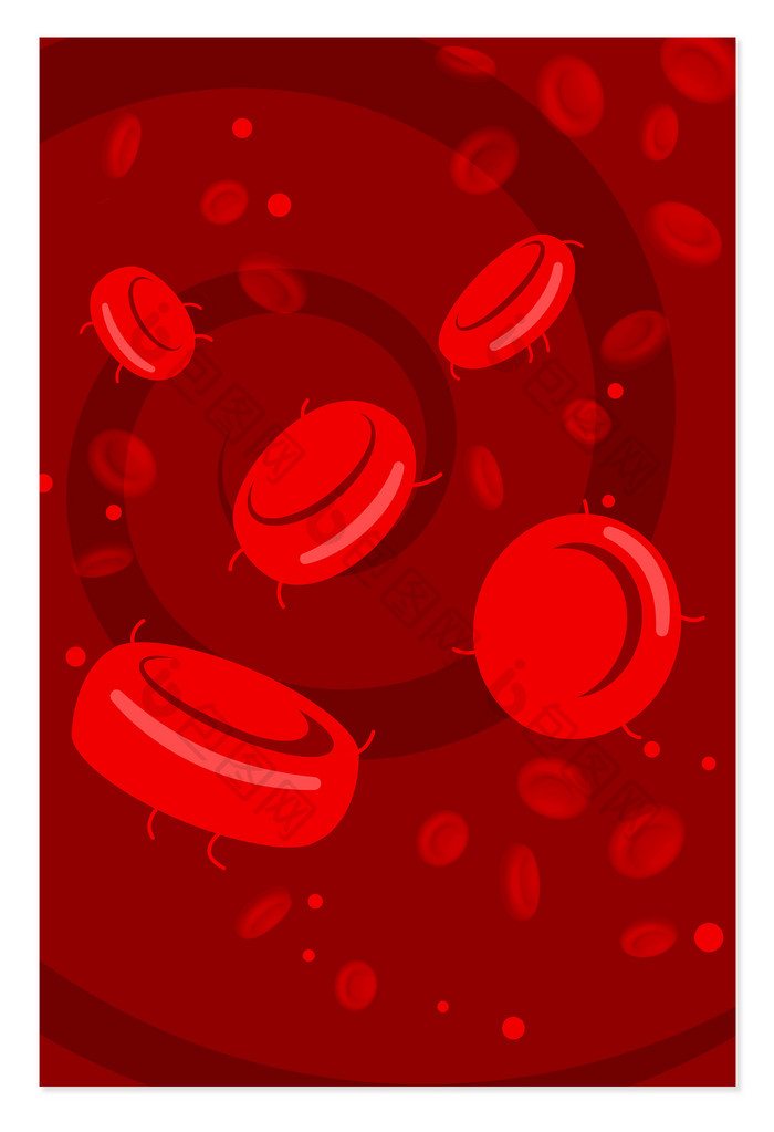 卡通医疗手绘红细胞堆叠线条背景