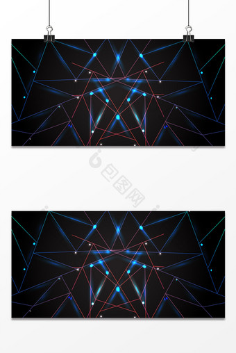 商务科技科幻线条光效5G几何背景图片