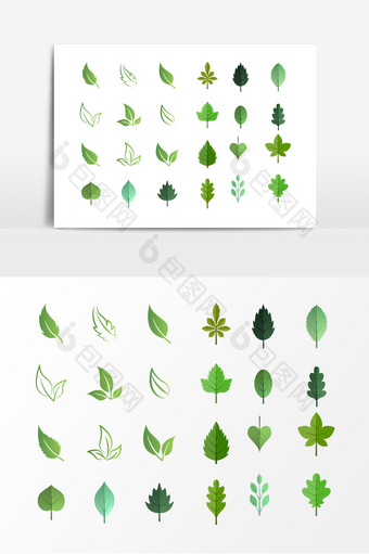 树叶叶子植物矢量元素图片