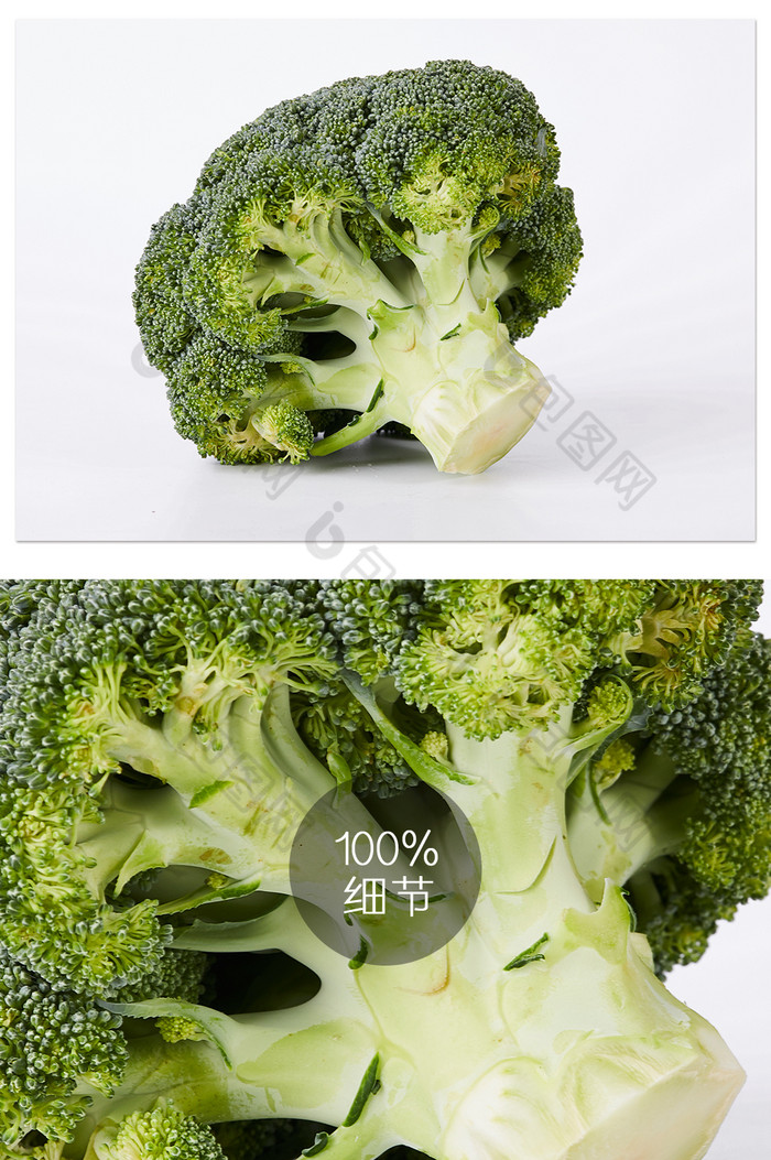 绿色西蓝花白底图美食蔬菜摄影图片图片