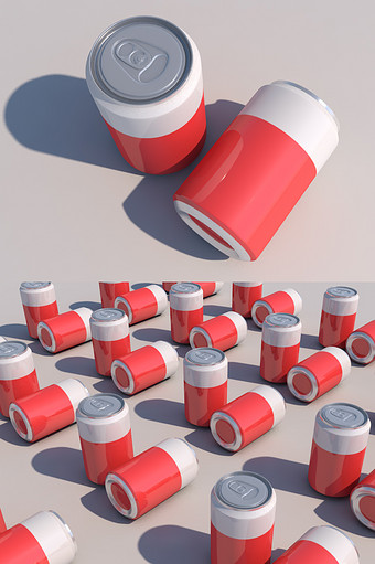 C4D易拉罐饮料模型下载图片