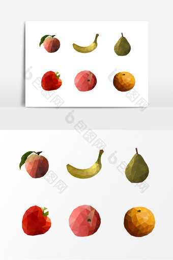 水果香蕉苹果草莓梨设计素材图片