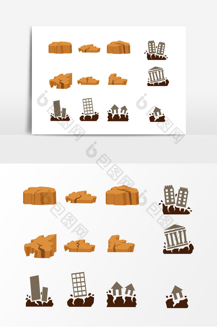 地震自然灾害房屋倒塌图片图片