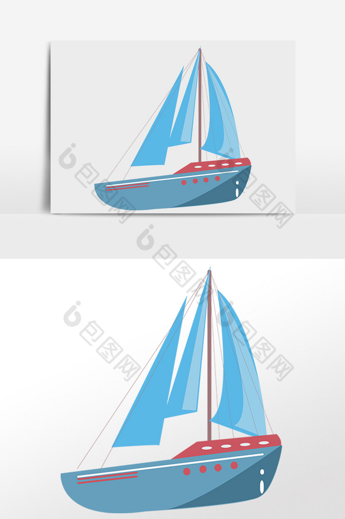 大海运输工具帆船插画图片图片