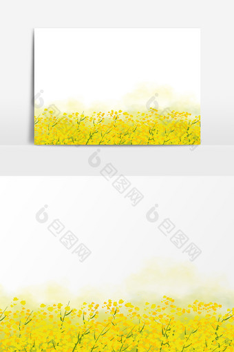 春天黄色花朵装饰元素图片