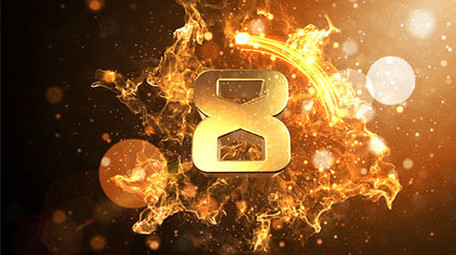 震撼大气金色E3D三维文字倒计时10秒