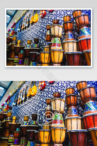 凤凰古城传统乐器文化摄影图图片