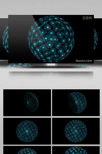 科技炫酷大气球星展示互联网背景合成视频图片