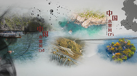 中国水墨<strong>图文</strong>展示ae模板
