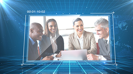 蓝色商务科技图文AE视频模板素材