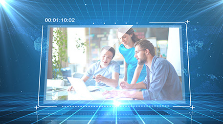 蓝色商务科技图文AE视频模板素材