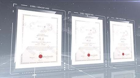 科技证书展示AE模板视频片头
