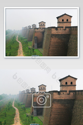 山西平遥古城中国风元素老建筑摄影图图片