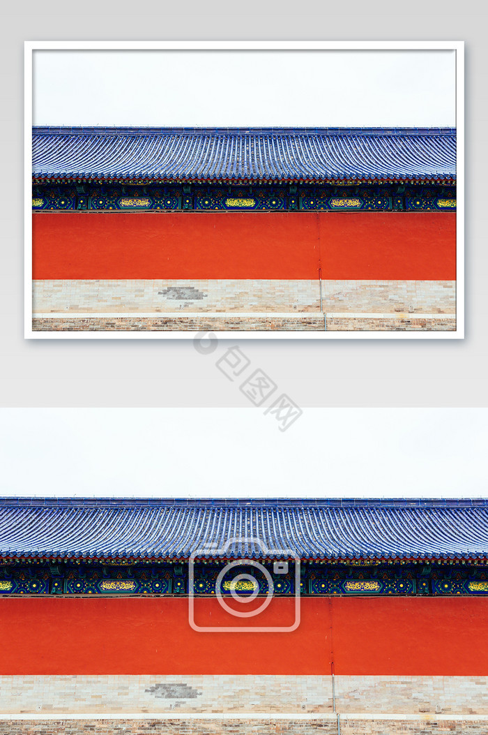 五一旅游北京故宫红墙青砖高清摄影图