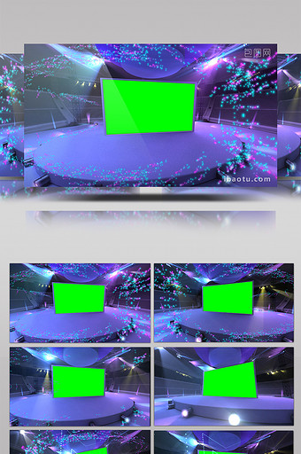 8款舞台屏幕粒子动画绿屏抠像特效元素素材图片
