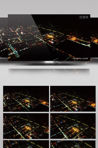 航拍夜晚城市4K视频图片