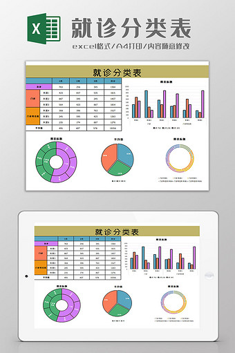 就诊分类表Excel模板图片